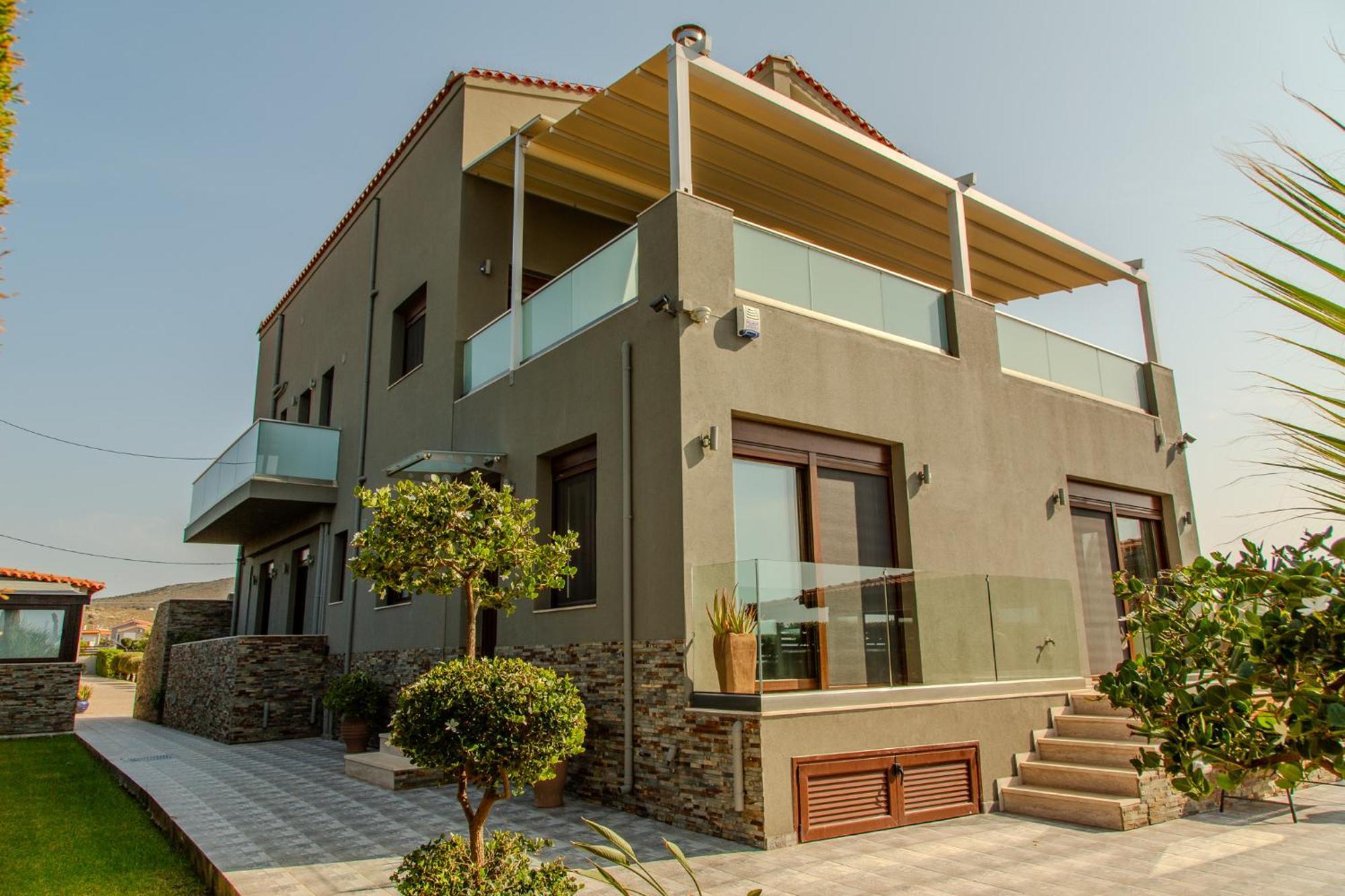 A Cozy Eco Villa By The Sea Gouves Bagian luar foto